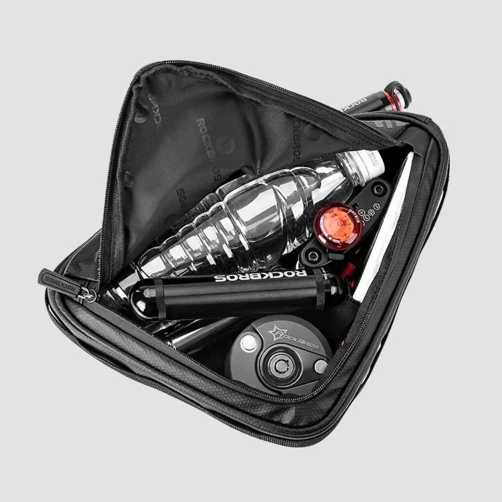 Çantë kornize për biçikletë Rockbros B39-2, 1.5L, e papërshkueshme nga uji, e zezë - 5