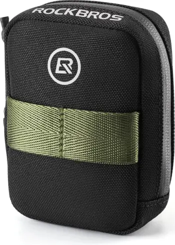 Çantë mini për biçikletë Rockbros 3013007901, 0.35L, e zezë/gjelbër