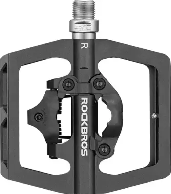 Set pedale biçiklete Rockbros PD15-BK, aliazh alumini, e zezë