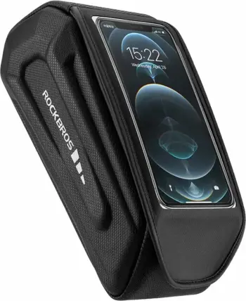 Çantë kornize për biçikletë Rockbros 30120064001 me mbështjellës telefoni, 1.7L, e zezë