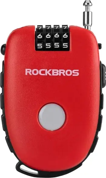 Bravë biçiklete Rockbros 32420981001 me kabllo të tërheqshme, e kuqe