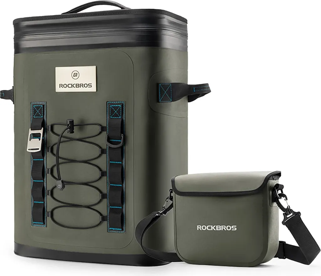 Çantë shpine termike Rockbros 3016001301, 20l + 2.5l, e gjelbër, set - 1