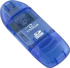 USB/exues kartash SDHC Esperanza Titanium TA101B, USB 2.0, i kaltër