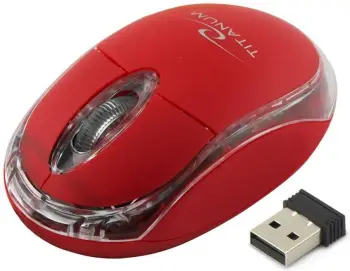 Maus Titanum Condor, wireless, USB, i kuq