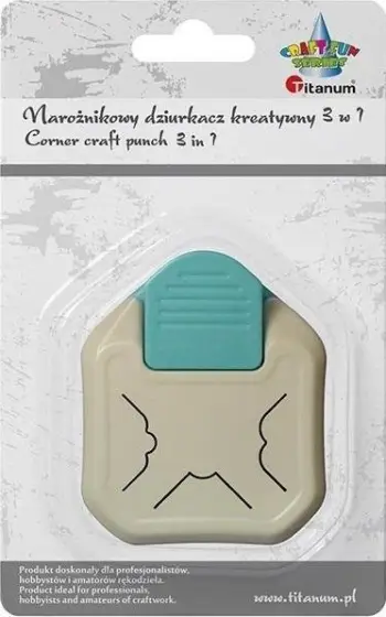 Mjet prerës këndor Titanum 3in1, për letër, me motive qoshe