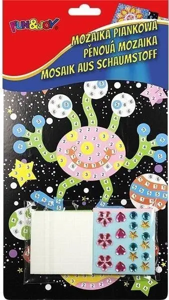 Set kreativ mozaiku Titanum Foam Mosaic Alien, 3D, me 400 ngjitëse, shumëngjyrësh