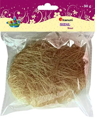 Bar dekorativ sisal Titanum i bardhë, 30g - 1