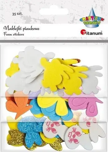 Ngjitëse shkumë Titanum Foam mix, set 50 copë, shumëngjyrëshe