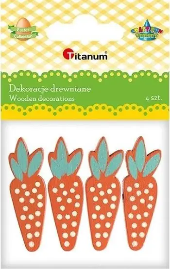 Set karota druri Titanum, 14x45mm, 4 copë, natyrale