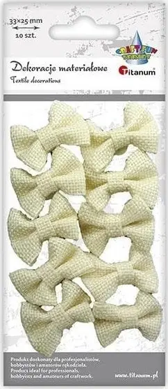 Flutura vetëngjitëse Titanum Jute, 33x25mm, 10 copë, bezhë