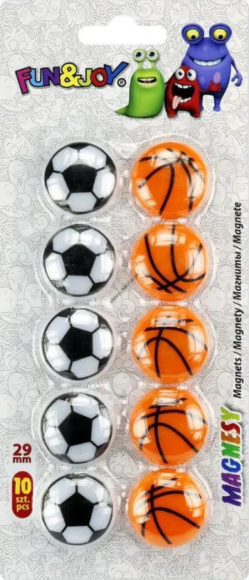 Set magnetësh për tabelë magnetike Titanum FUN & JOY, 29 mm, 10 copë