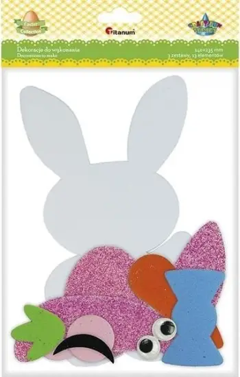 Set krijues shkumë Titanum Foam Rabbit with Carrot, figurë për montim, 1 copë