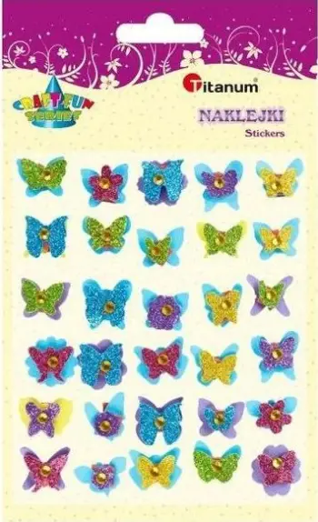 Ngjitëse letre Titanium 3D butterflies mix, shumëngjyrëshe