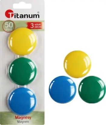 Magnet për tabela Titanum 50mm, 3 copë