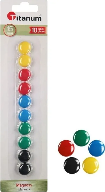 Magnete Titanum për tabela magnetike, 15 mm, 10 copë - 1