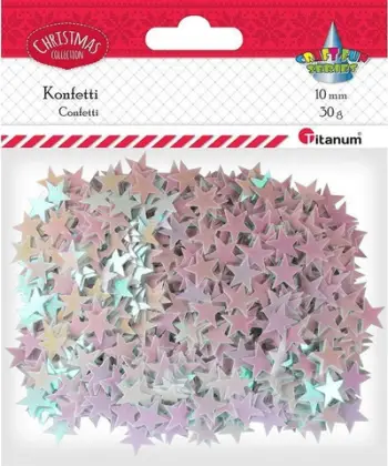 Yje konfeti Titanum, 30 g, rozë e zbehtë