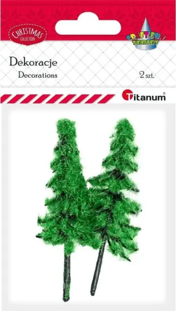Dekorim Titanum, miniatura 6.5 cm, set 2 copë, i gjelbër