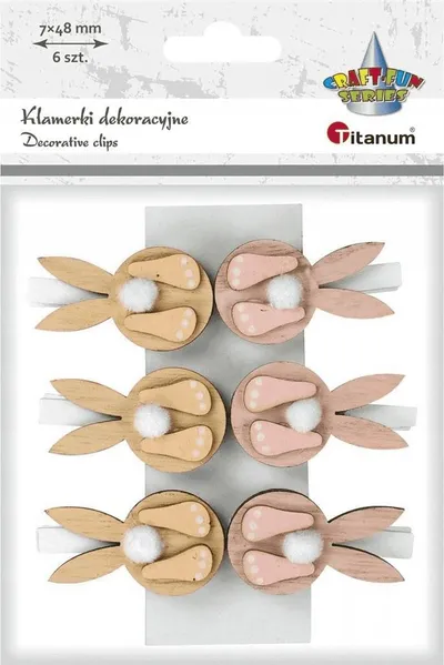 Mbajtëse dekorative prej druri Titanium, 6 copë - 1
