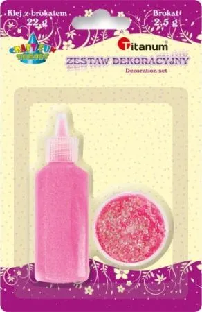 Ngjitës me shkëlqim Titanium Neon, rozë - 1