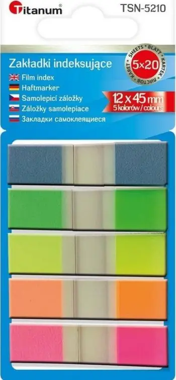 Letër ngjitëse Titanum Fluo, 12x45mm