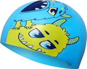Kapelë noti për fëmijë Nils Aqua NQC Monster, silikon, blu
