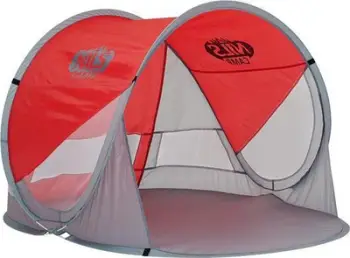 Çadër plazhi NILS CAMP NC3142, vetëhapëse, mbrojtje UV, gri e kuqe