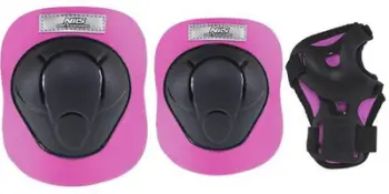 Set mbrojtëse sportive NILS Extreme H21 (16-60-022), të zeza/rozë, S