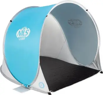 Çadër plazhi Nils Camp NC3173, vetëhapëse, me dysheme, blu gri