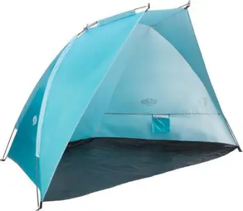 Çadër plazhi NILS CAMP NC8030, 260x120x120 cm, mbrojtje UV, ngjyrë turquoise