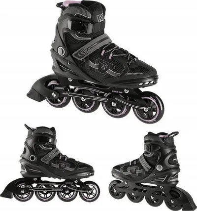 Rollera unisex Nils Extreme, të zeza e vjollcë - 1