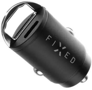 Karikues për veturë FIXED, USB-C, USB-A, PD & QC, 30W, i zi