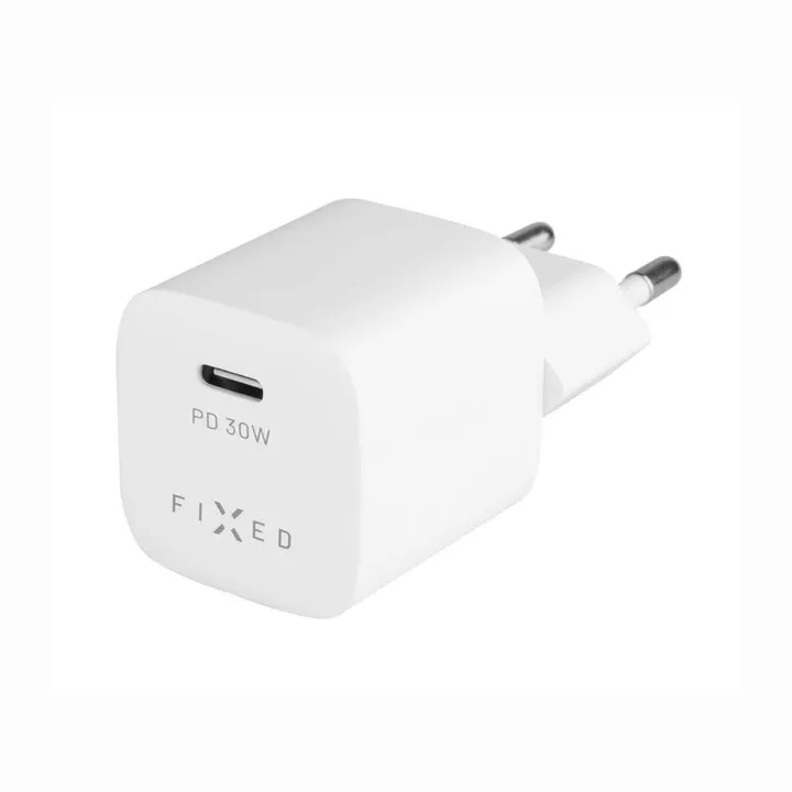 Karikues FIXED Mini USB-C, PD, 30W, bardhë - 3