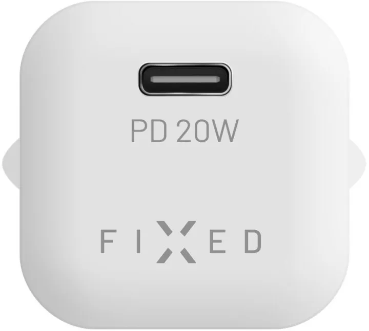 Karikues FIXED Mini, USB-C, PD, 20W, i bardhë + kabllo USB-C - USB-C, 1m, e bardhë - 6