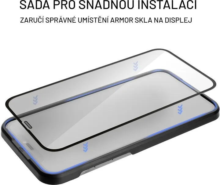 Xham mbrojtës FIXED Armor për Apple iPhone 14 Pro, me aplikues, i zi - 5