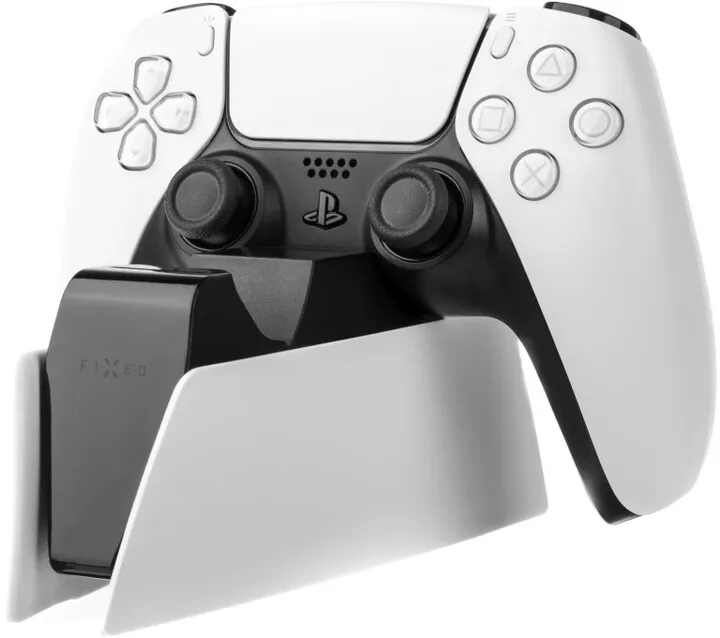 Stacion karikimi FIXED për dy kontrollues DualSense PlayStation 5 wireless, i zi / bardhë - 7