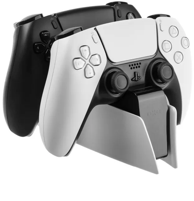 Stacion karikimi FIXED për dy kontrollues DualSense PlayStation 5 wireless, i zi / bardhë - 8