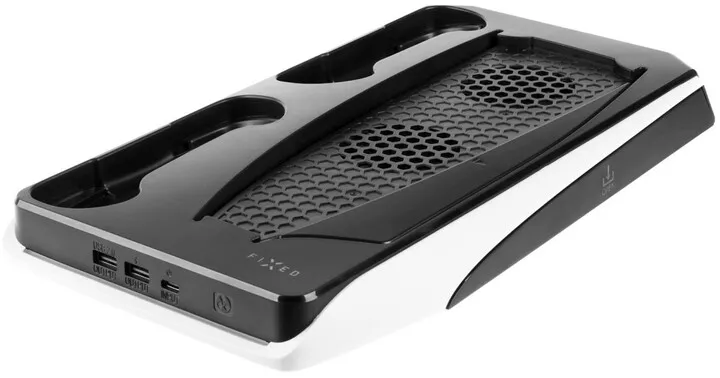 Stacion karikimi shumëfunksional FIXED për PlayStation 5, bardh e zi - 8