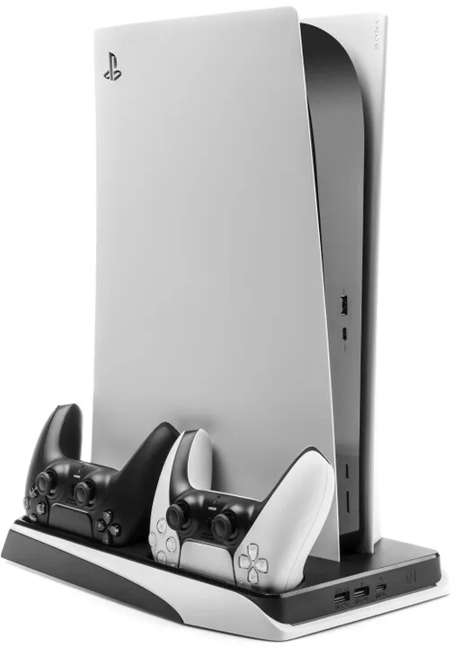 Stacion karikimi shumëfunksional FIXED për PlayStation 5, bardh e zi - 10
