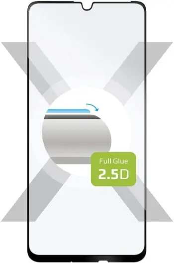 Xham mbrojtës FIXED Full-Cover për iPhone 12 Pro/12 Max (6.1"), me ngjitës në të gjithë sipërfaqen, 2.5D, me kornizë të zezë