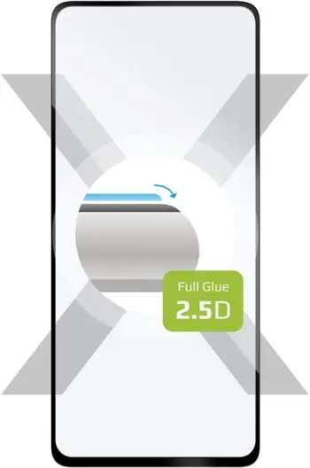 Xham mbrojtës FIXED Full-Cover për Samsung Galaxy A53 5G, i zi
