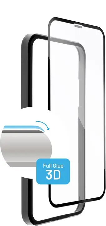 Xham mbrojtës FIXED 3D Full-Cover për Apple iPhone XR/11, i zi