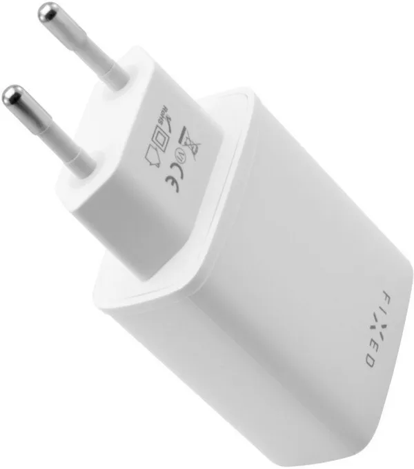 Karikues FIXED USB-C, PD, 30W, USB-C + USB-A, i bardhë - 2