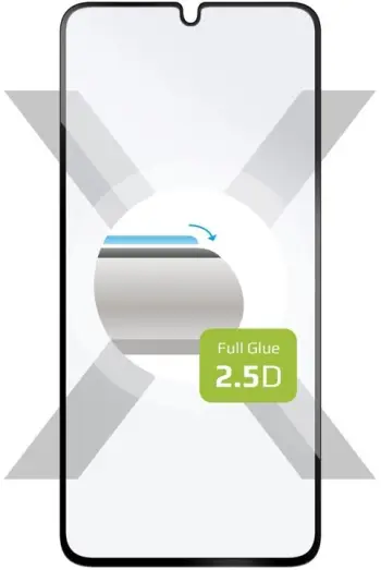 Xham mbrojtës FIXED Full-Cover për Samsung Galaxy A34 5G, i zi