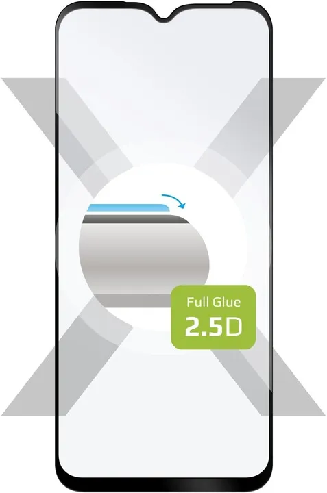 Xham mbrojtës FIXED Full-Cover për Samsung Galaxy A14 5G, i zi - 1