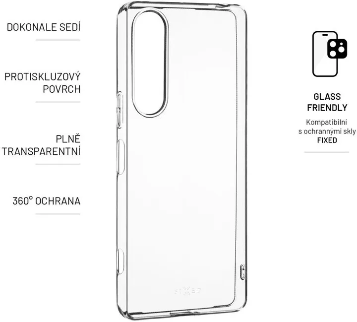 Mbrojtëse FIXED Story për Sony Xperia 1 V, transparente - 2
