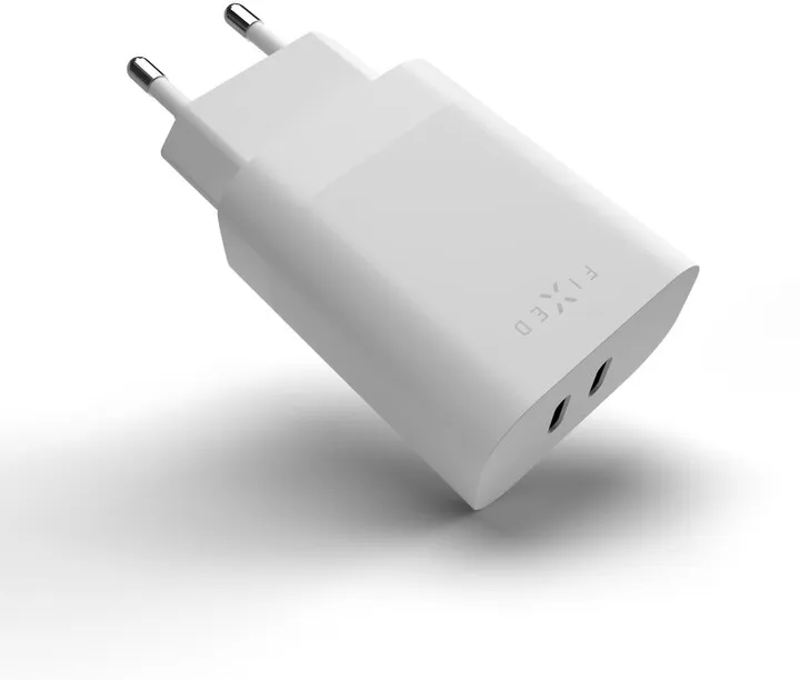Karikues FIXED me 2x USB-C, PD, 35W, i bardhë - 3