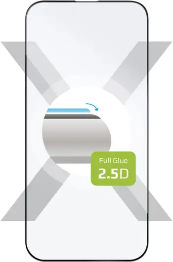 Xham mbrojtës FIXED Full-Cover për Apple iPhone 14 Pro, i zi