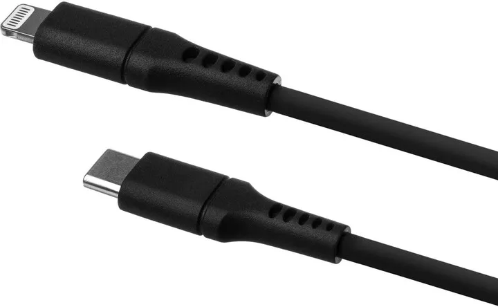 Kabllo për të dhëna dhe karikim FIXED USB-C - Lightning, MFi, PD, 2 m, e zezë - 2