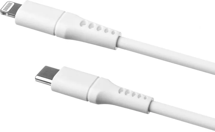 Kabllo për të dhëna dhe karikim FIXED USB-C - Lightning, MFi, PD, 0.5m, e bardhë - 2