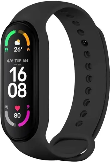 Rrip silikoni FIXED për Xiaomi Mi Band 7 / 6 / 5, i zi